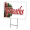 Signmission Wreaths Yard Sign & Stake outdoor plastic coroplast window, C-1216 Wreaths C-1216 Wreaths - alternate 1
